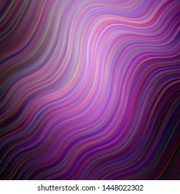Light Purple vector layout with wry lines. Colorful illustration, which consists of curves. Pattern for websites, landing pages.