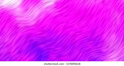 Light Purple vector layout with wry lines. Colorful illustration, which consists of curves. Pattern for websites, landing pages.