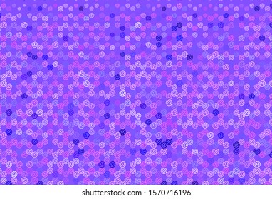 Light Purple vector layout with wry lines. Creative illustration in halftone style with gradient. A new texture for your  ad, booklets, leaflets.