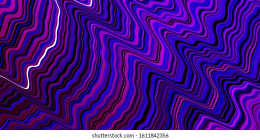 Light Purple vector layout with wry lines. Gradient illustration in simple style with bows. Design for your business promotion.