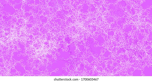 Light Purple vector layout with wry lines. Bright sample with colorful bent lines, shapes. Pattern for booklets, leaflets.