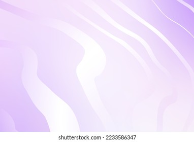 Light Purple vector layout with wry lines. Colorful illustration in abstract style with gradient. A sample for your ideas.