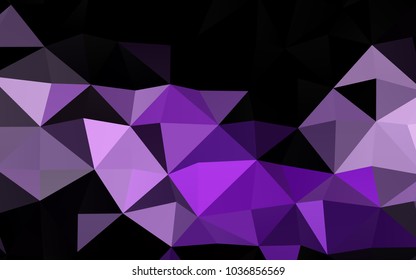 Light Purple vector low poly template. Shining illustration, which consist of triangles. The completely new template can be used for your brand book.