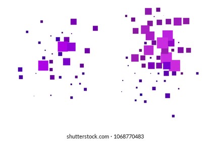 Light Purple vector low poly background. A sample with a polygonal design. Illustration in polygonal style with repeating squares