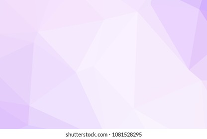 Light Purple vector low poly cover. A completely new color illustration in a  polygonal style. Brand-new style for your business design.