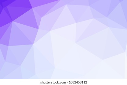 Light Purple vector low poly cover. Creative illustration in halftone style with triangles. Brand new design for your business.