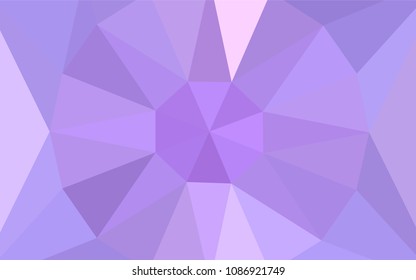Light Purple vector low poly layout with a diamond. Illustration in Origami style with gradient.  Completely new template for your banner.