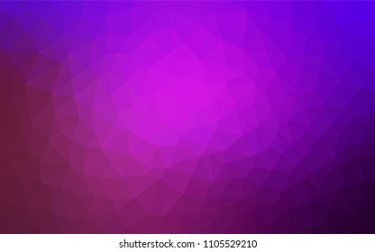 Light Purple vector low poly cover. Geometric illustration in Origami style with gradient.  Brand new design for your business.