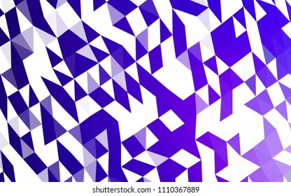 Light Purple vector low poly layout. Triangular geometric sample with gradient.  The textured pattern can be used for background.