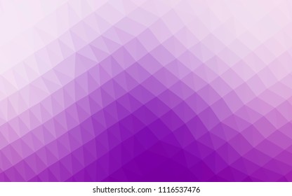 Light Purple vector low poly layout. Brand new colored illustration in blurry style with gradient. The textured pattern can be used for background.