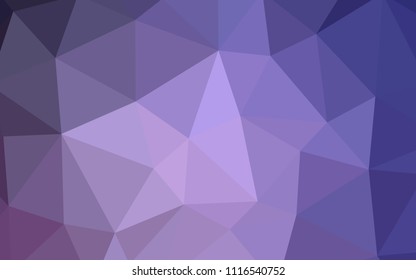 Light Purple vector low poly texture. Shining polygonal illustration, which consist of triangles. Best triangular design for your business.
