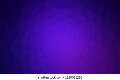 Light Purple vector low poly cover. Polygonal abstract illustration with gradient. Polygonal design for your web site.