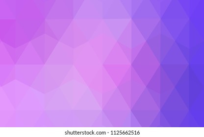 Light Purple vector low poly layout. Triangular geometric sample with gradient.  Pattern for a brand book's backdrop.