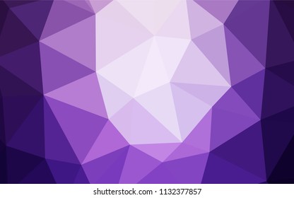 Light Purple vector low poly cover. Polygonal abstract illustration with gradient. Polygonal design for your web site.