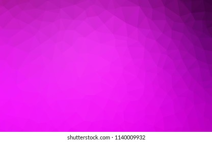 Light Purple vector low poly cover. Shining colorful illustration with triangles. New template for your brand book.