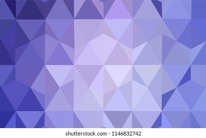 Light Purple vector low poly layout. Triangular geometric sample with gradient.  Textured pattern for your backgrounds.