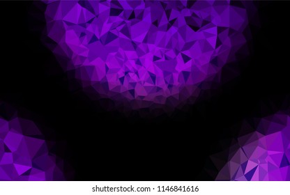 Light Purple vector low poly cover. Glitter abstract illustration with an elegant design. A new texture for your design.