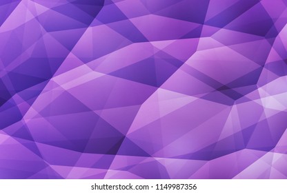 Light Purple vector low poly layout. Geometric illustration in Origami style with gradient.  Polygonal design for your web site.