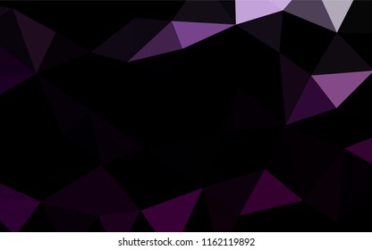 Light Purple vector low poly texture. Shining colored illustration in a Brand new style. The best triangular design for your business.
