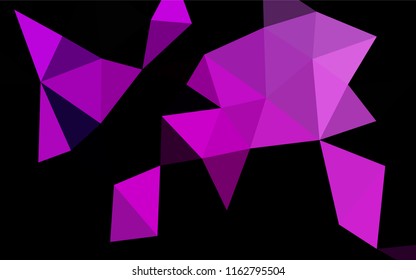 Light Purple vector low poly cover. Brand new colored illustration in blurry style with gradient. The best triangular design for your business.