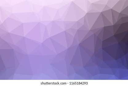 Light Purple vector low poly cover. An elegant bright illustration with gradient. The textured pattern can be used for background.