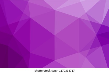 Light Purple vector low poly layout. Brand new colored illustration in blurry style with gradient. Brand new design for your business.