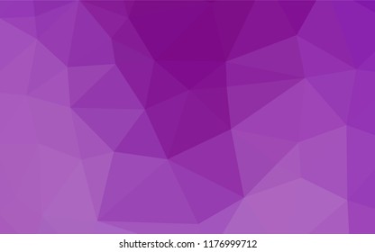 Light Purple vector low poly texture. Triangular geometric sample with gradient.  A completely new template for your business design.