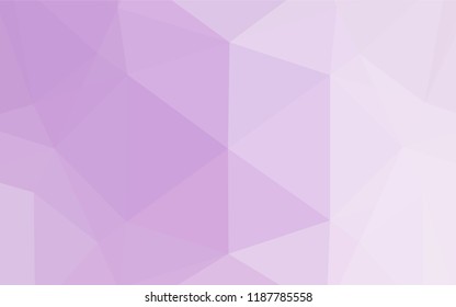 Light Purple vector low poly layout. Colorful illustration in abstract style with gradient. The template can be used as a background for cell phones.