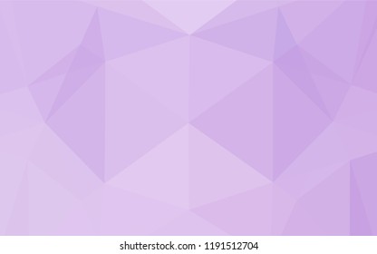 Light Purple vector low poly layout. Creative geometric illustration in Origami style with gradient. The polygonal design can be used for your web site.