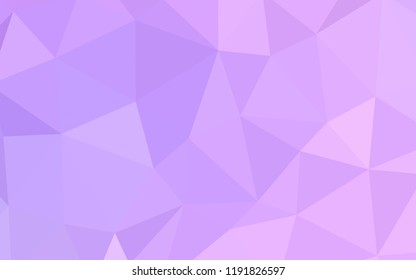 Light Purple vector low poly cover. Creative geometric illustration in Origami style with gradient. Completely new template for your banner.