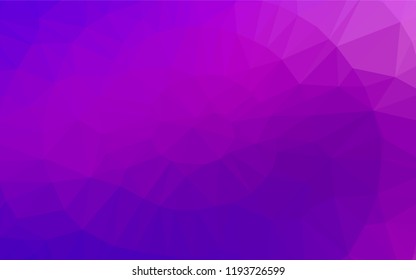 Light Purple vector low poly layout. Triangular geometric sample with gradient.  The template can be used as a background for cell phones.