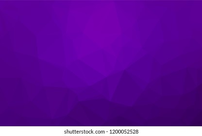 Light Purple vector low poly cover. Shining illustration, which consist of triangles. A completely new design for your business.