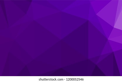 Light Purple vector low poly texture. Shining illustration, which consist of triangles. The elegant pattern can be used as part of a brand book.