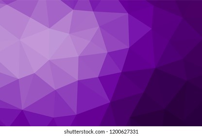 Light Purple vector low poly cover. Creative geometric illustration in Origami style with gradient. The template can be used as a background for cell phones.