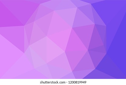 Light Purple vector low poly layout. Elegant bright polygonal illustration with gradient. Best triangular design for your business.
