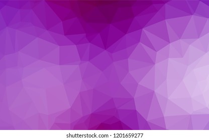 Light Purple vector low poly cover. Modern geometrical abstract illustration with gradient. A completely new design for your business.