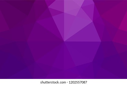 Light Purple vector low poly texture. Brand new colored illustration in blurry style with gradient. The textured pattern can be used for background.