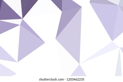 Light Purple vector low poly layout. Shining polygonal illustration, which consist of triangles. New template for your brand book.