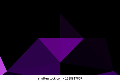 Light Purple vector low poly layout. Creative geometric illustration in Origami style with gradient. A completely new design for your business.