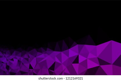 Light Purple vector low poly layout. Creative illustration in halftone style with gradient. Triangular pattern for your business design.