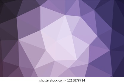 Light Purple vector low poly cover. Creative illustration in halftone style with triangles. New template for your brand book.