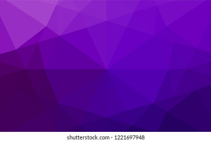 Light Purple vector low poly cover. Glitter abstract illustration with an elegant design. The template can be used as a background for cell phones.