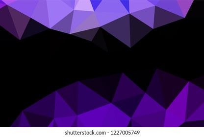 Light Purple vector low poly texture. Shining illustration, which consist of triangles. The elegant pattern can be used as part of a brand book.