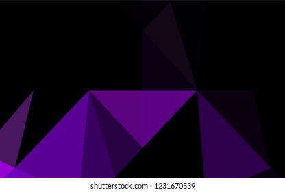 Light Purple vector low poly texture. Modern geometrical abstract illustration with gradient. Triangular pattern for your business design.