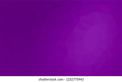 Light Purple vector low poly layout. Geometric illustration in Origami style with gradient.  The best triangular design for your business.