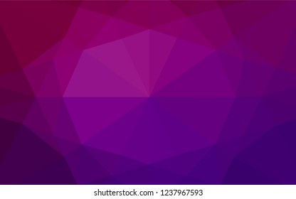 Light Purple vector low poly layout. Colorful abstract illustration with gradient. Triangular pattern for your business design.
