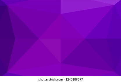 Light Purple vector low poly texture. Modern geometrical abstract illustration with gradient. Brand new design for your business.