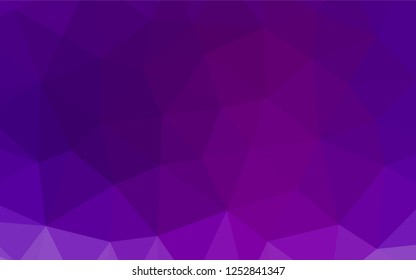 Light Purple vector low poly texture. Modern geometrical abstract illustration with gradient. The polygonal design can be used for your web site.