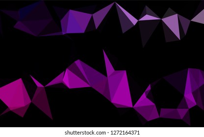 Light Purple vector low poly layout. Shining illustration, which consist of triangles. Brand new design for your business.