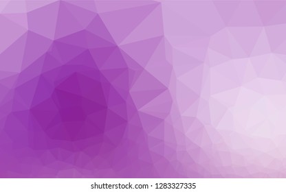 Light Purple vector low poly cover. Creative geometric illustration in Origami style with gradient. The polygonal design can be used for your web site.